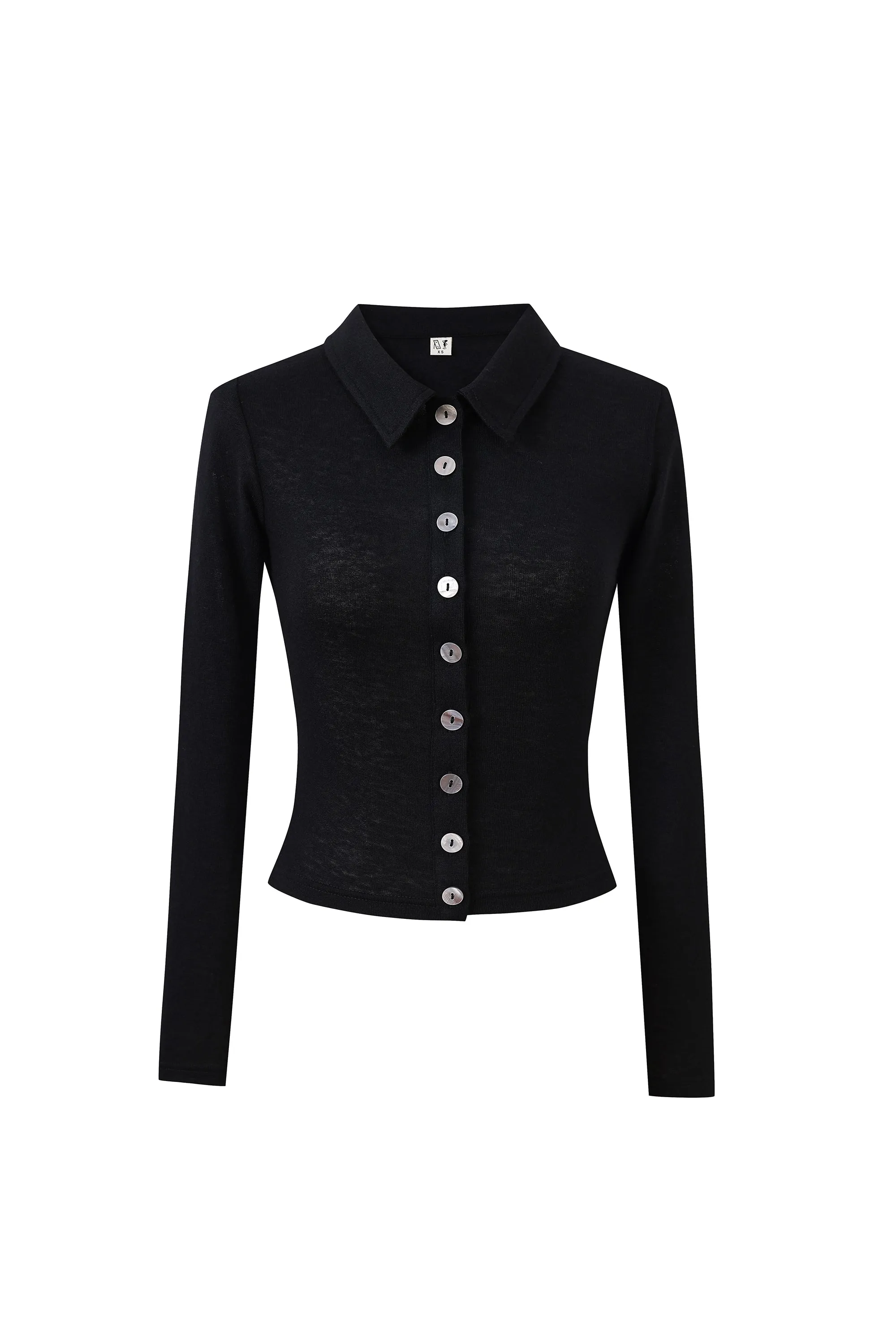 Wool Blend Long Sleeve Button Up Black sold by Fashion Brand Company product image thumbnail 5