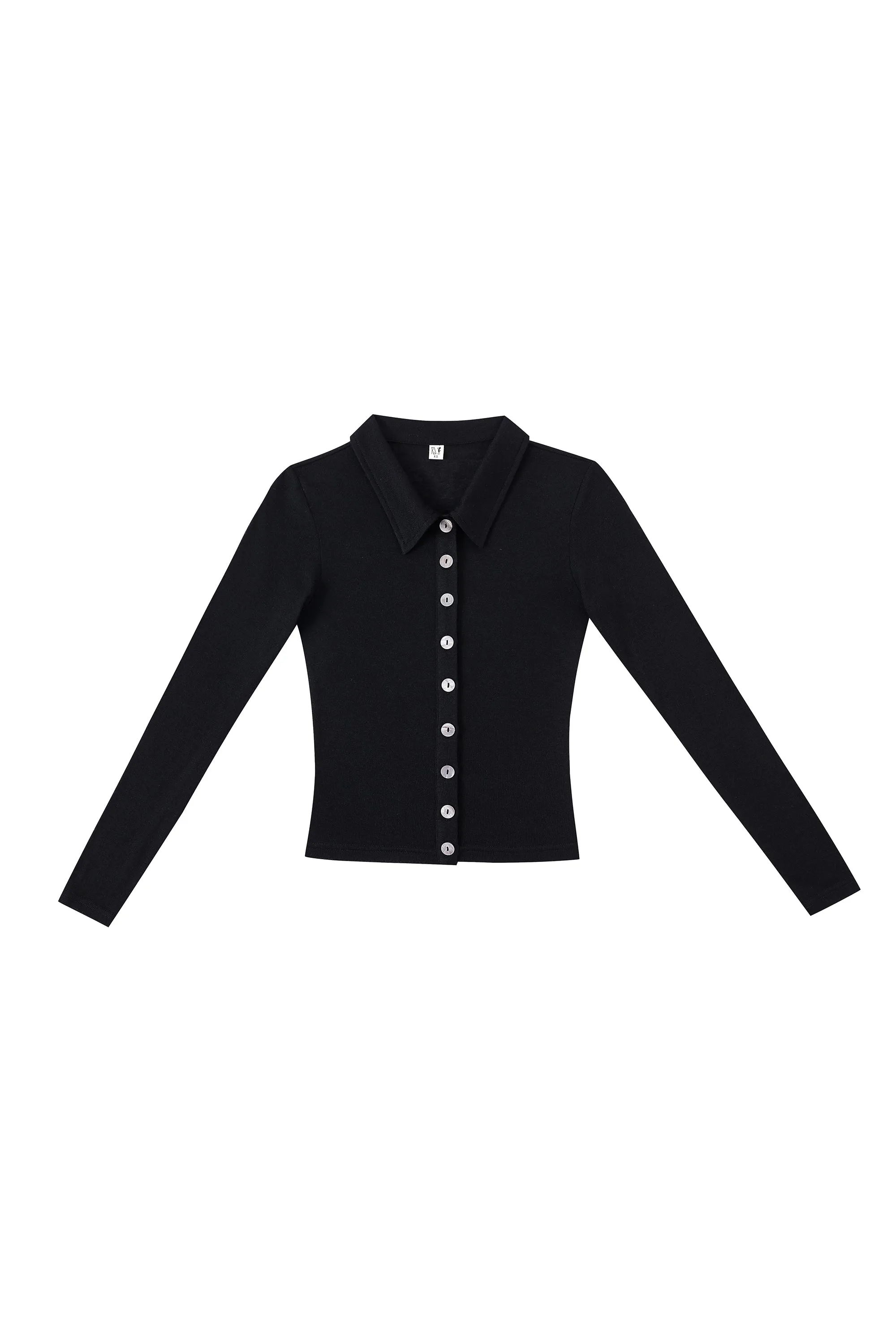 Wool Blend Long Sleeve Button Up Black sold by Fashion Brand Company product image thumbnail 2