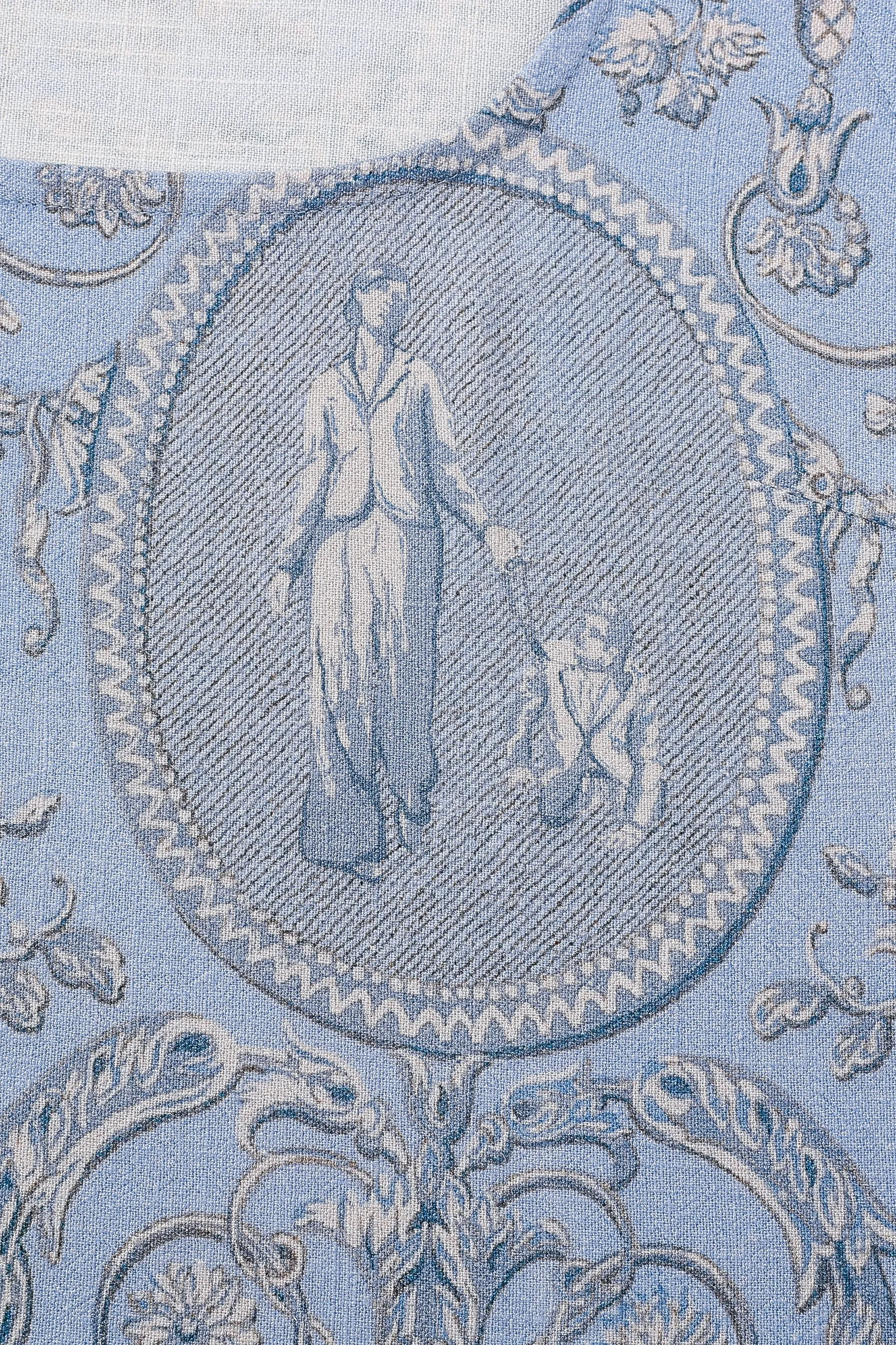 Scoop Crop Tank Soft Linen Blue "Women" Toile sold by Fashion Brand Company product image thumbnail 3