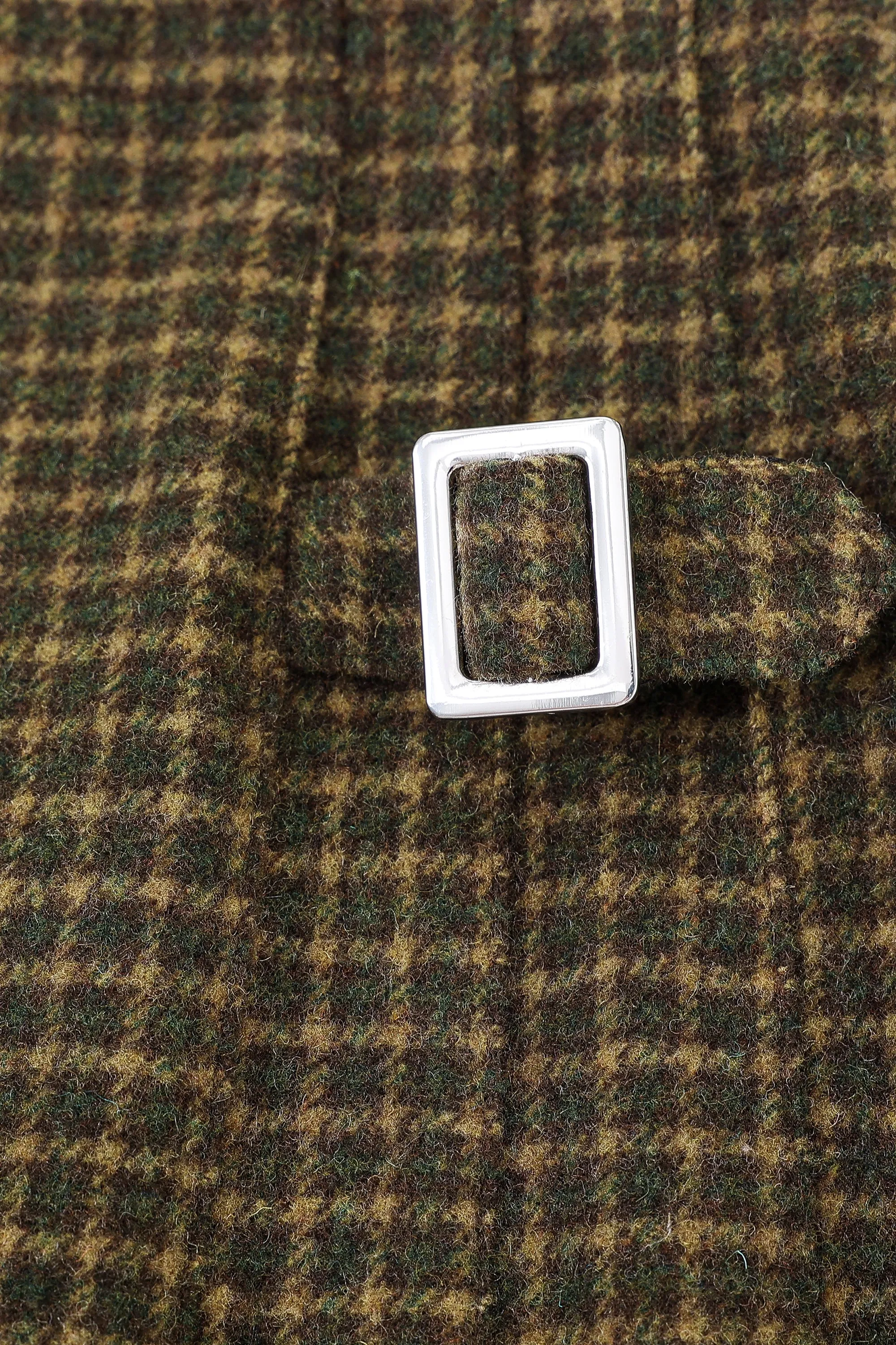 Moss Plaid Wool Blend Midi Skirt sold by Fashion Brand Company product image thumbnail 3