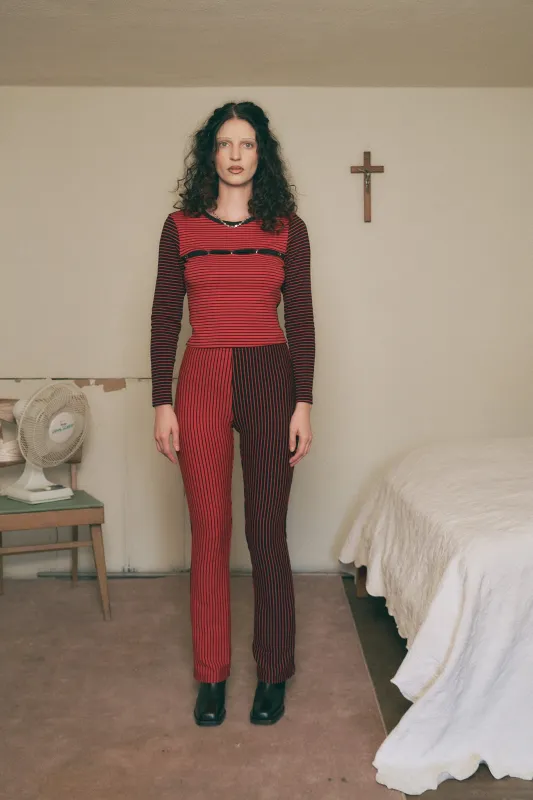 Stretchy Cotton Pants Blood Stripe made by Fashion Brand Company