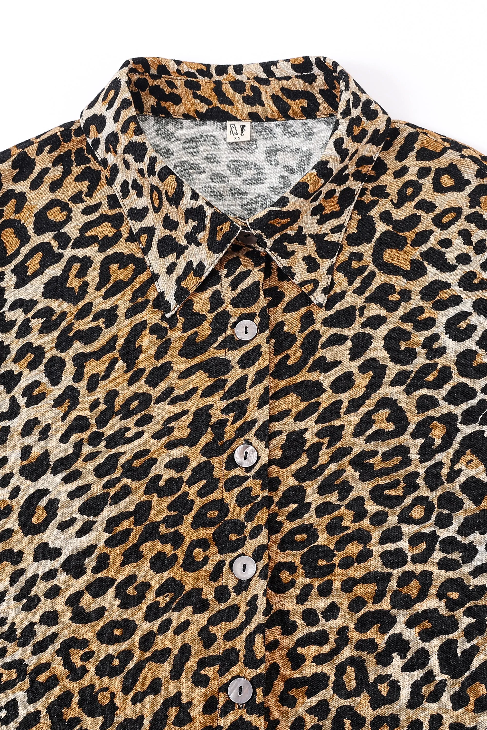 Soft Linen Boss Blouse Leopard sold by Fashion Brand Company product image thumbnail 5