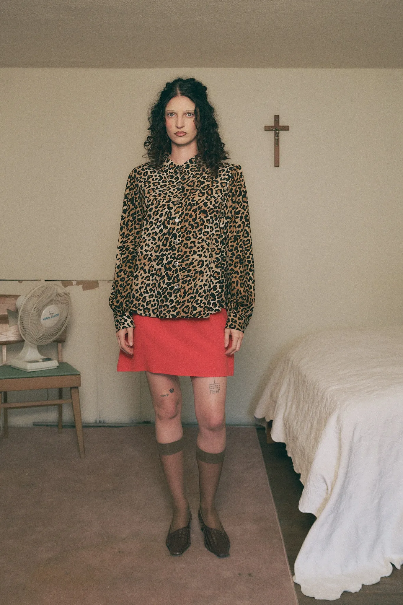Soft Linen Boss Blouse Leopard sold by Fashion Brand Company product image thumbnail 4