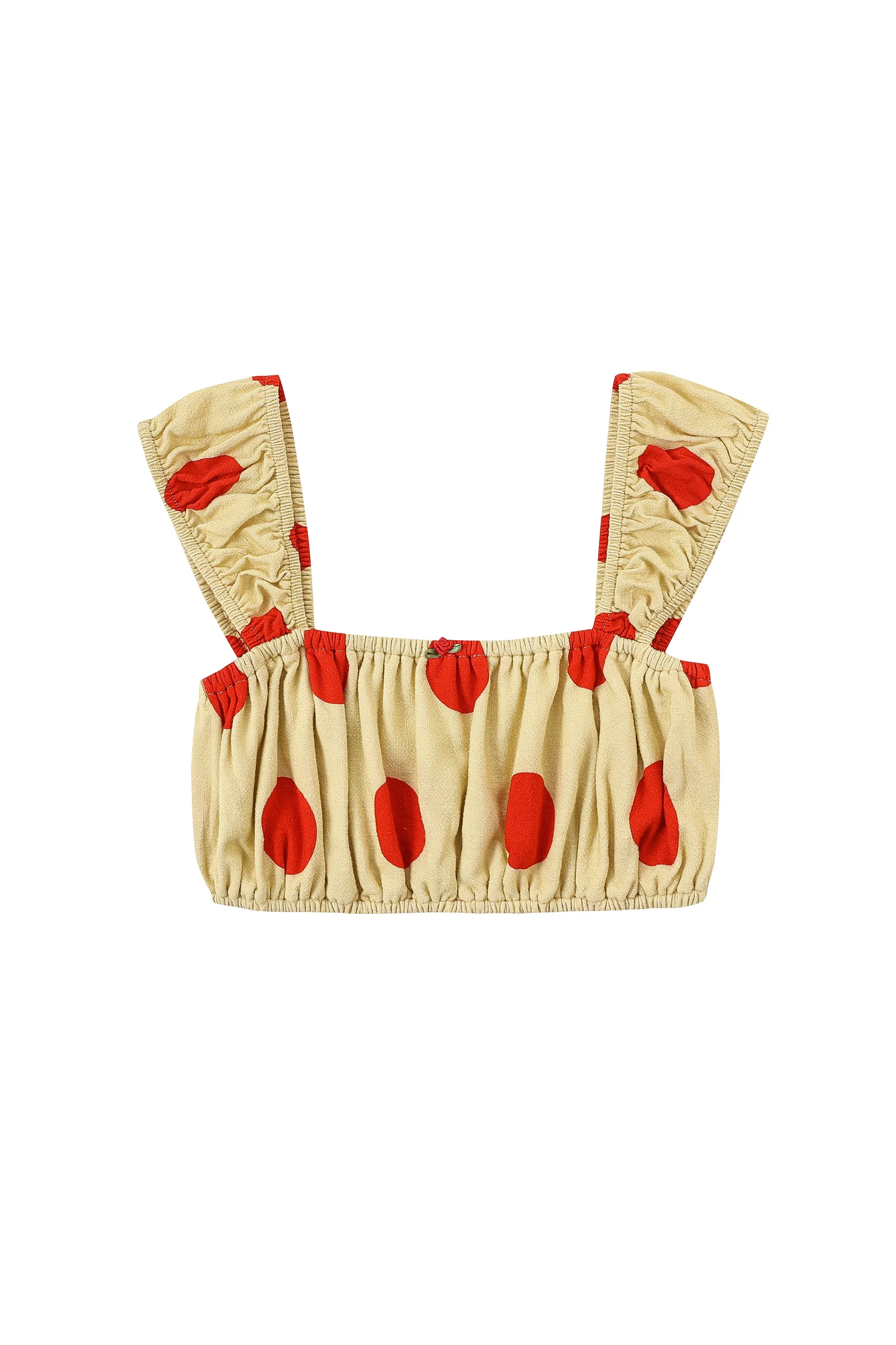 Soft Linen Cap Sleeve Bra Top Clown Dot sold by Fashion Brand Company product image thumbnail 3
