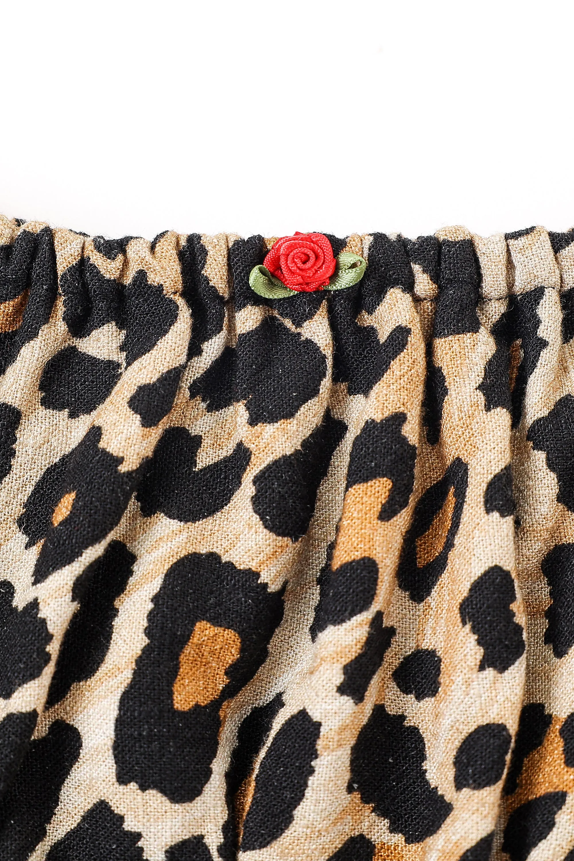 Soft Linen Strappy Bra Top Leopard sold by Fashion Brand Company product image thumbnail 3