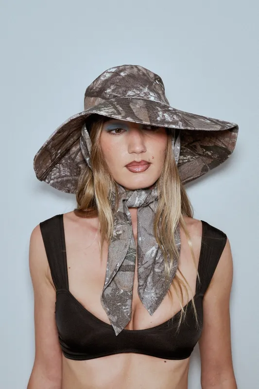 Cotton Beach Hat Forest Camo made by Fashion Brand Company