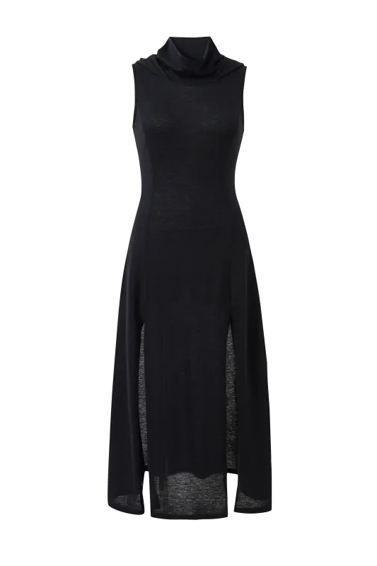 Dune Wool Blend Maxi Dress Black made by Fashion Brand Company