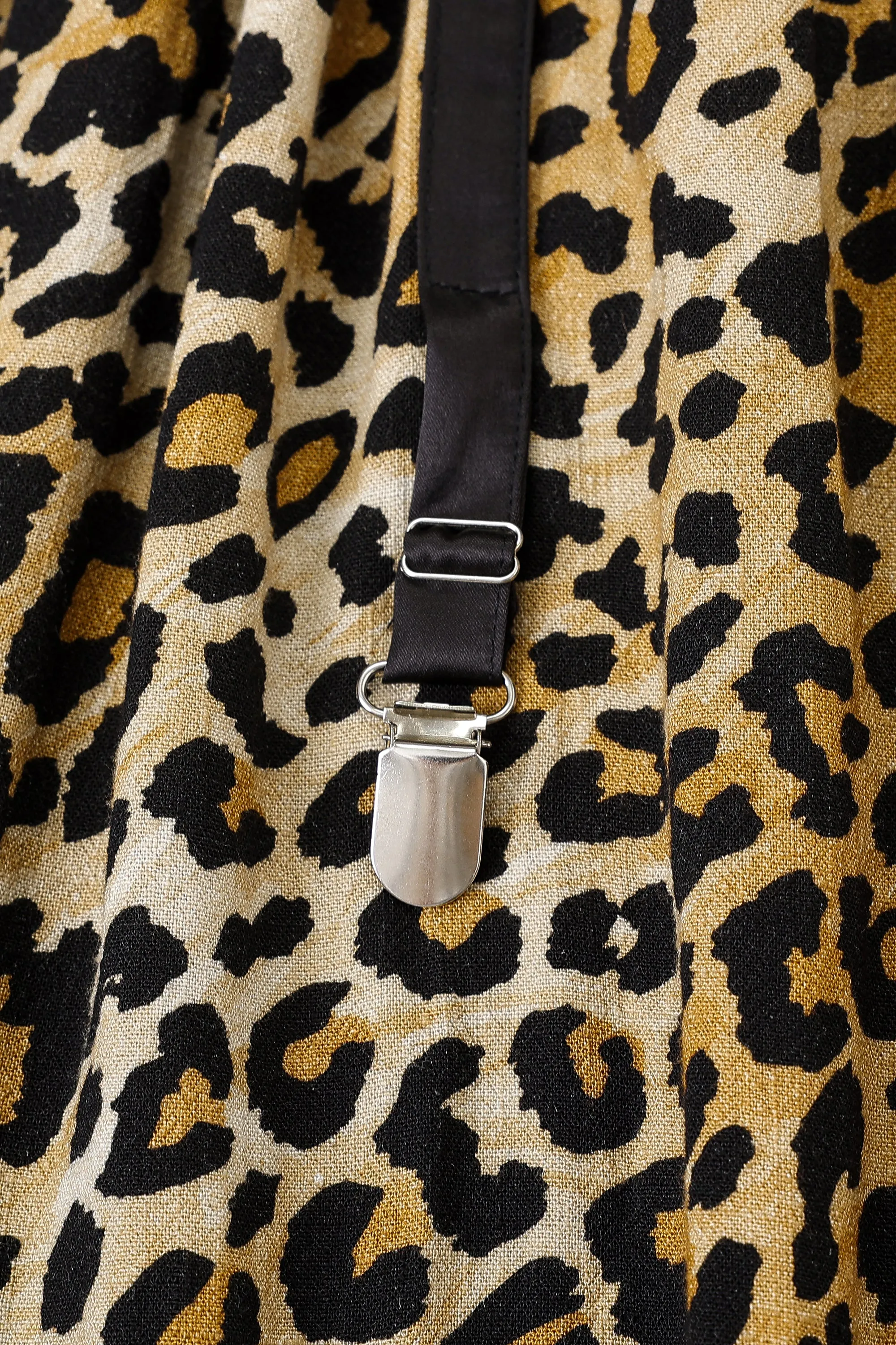 Garter Skirt Soft Linen Black/Leopard sold by Fashion Brand Company product image thumbnail 5