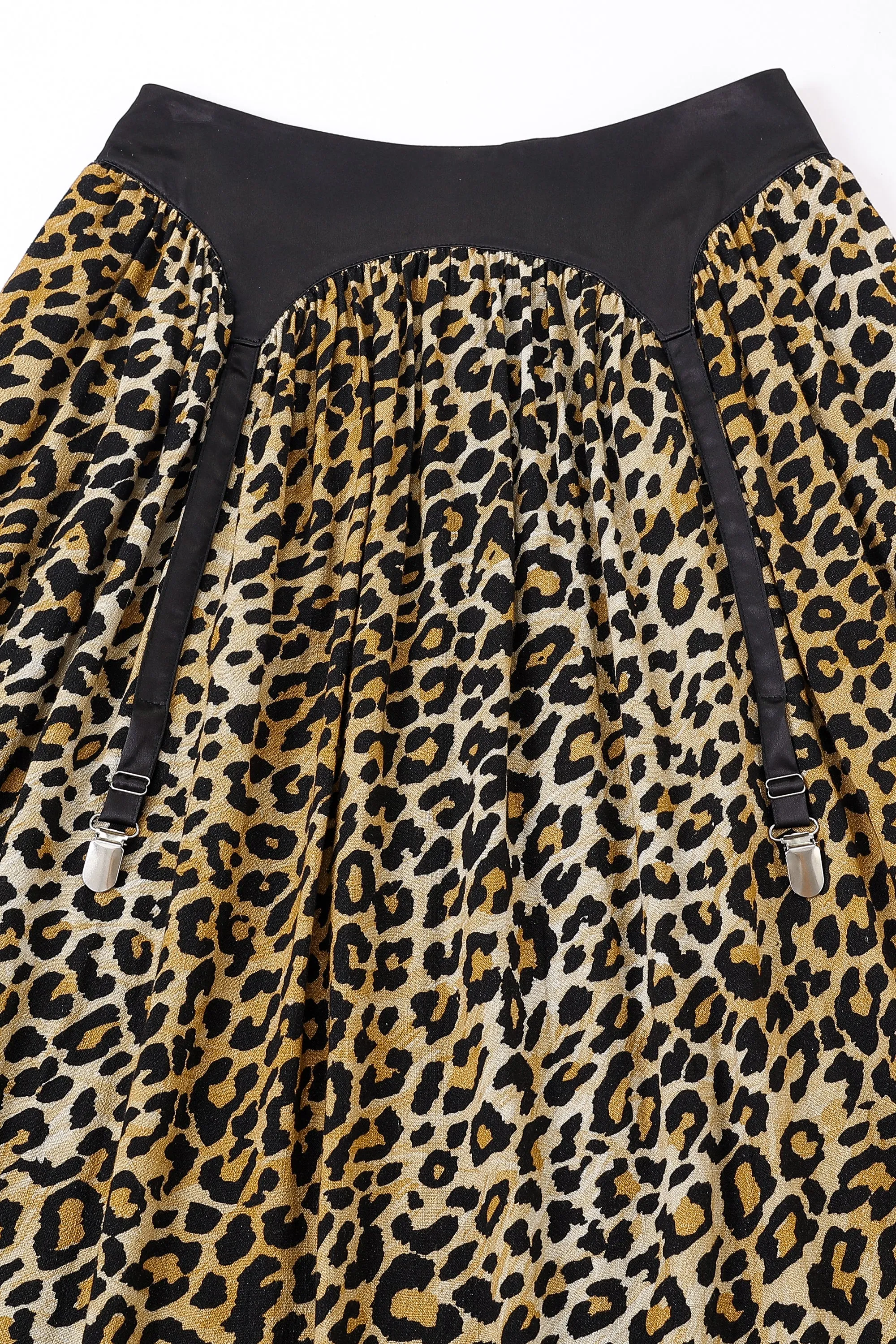 Garter Skirt Soft Linen Black/Leopard sold by Fashion Brand Company product image thumbnail 2