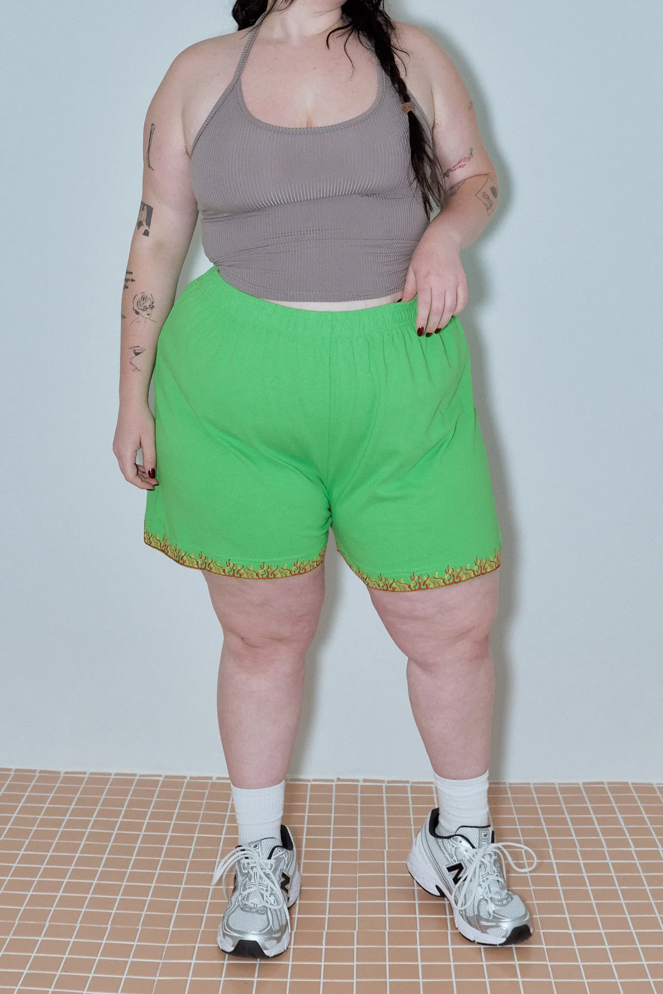 Flaming Cotton Shorts Lime sold by Fashion Brand Company product image thumbnail 5