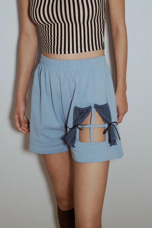 Cotton Window Shorts Blue made by Fashion Brand Company