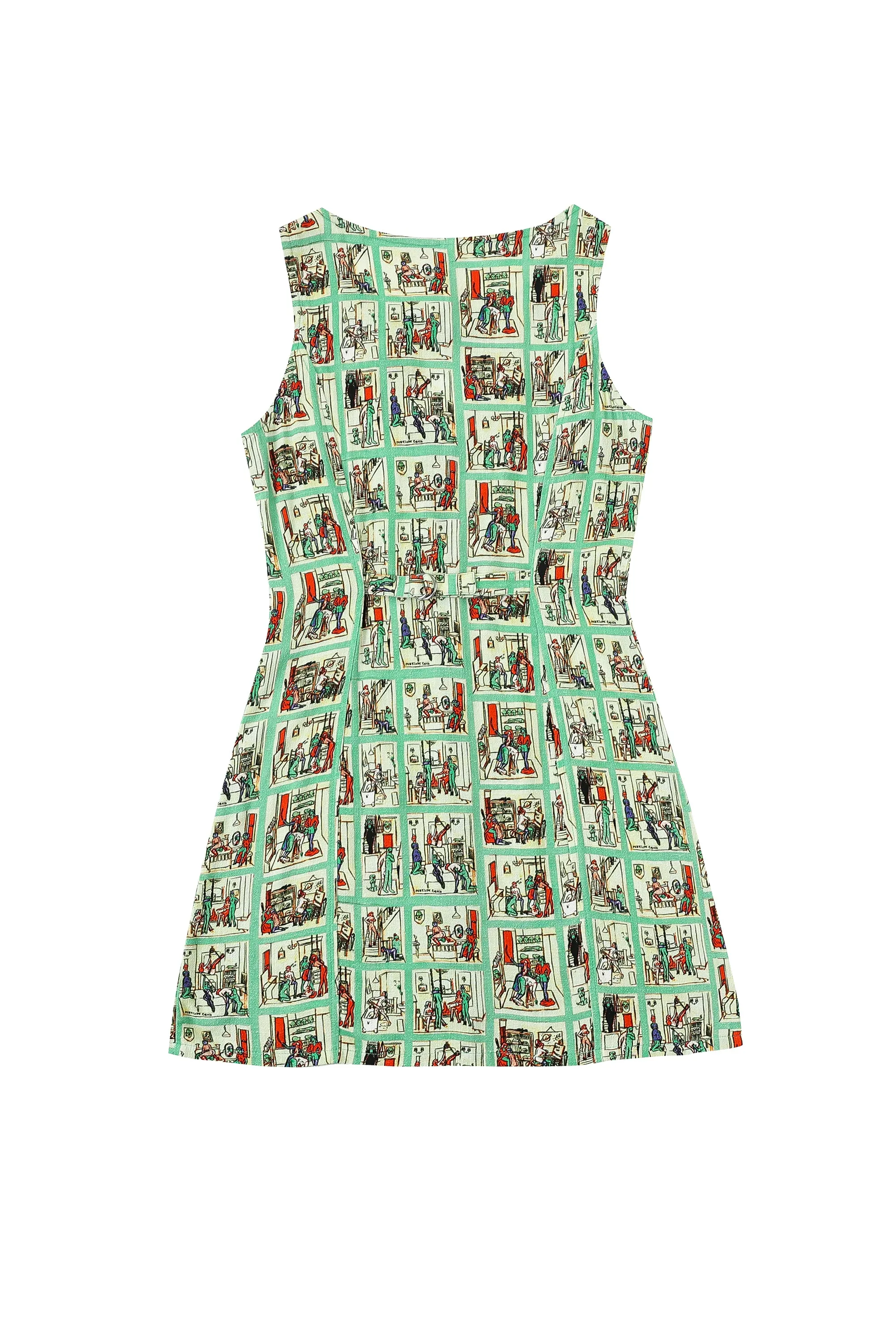 Unbuttoned Soft Linen Mini Dress Sex House sold by Fashion Brand Company product image thumbnail 4