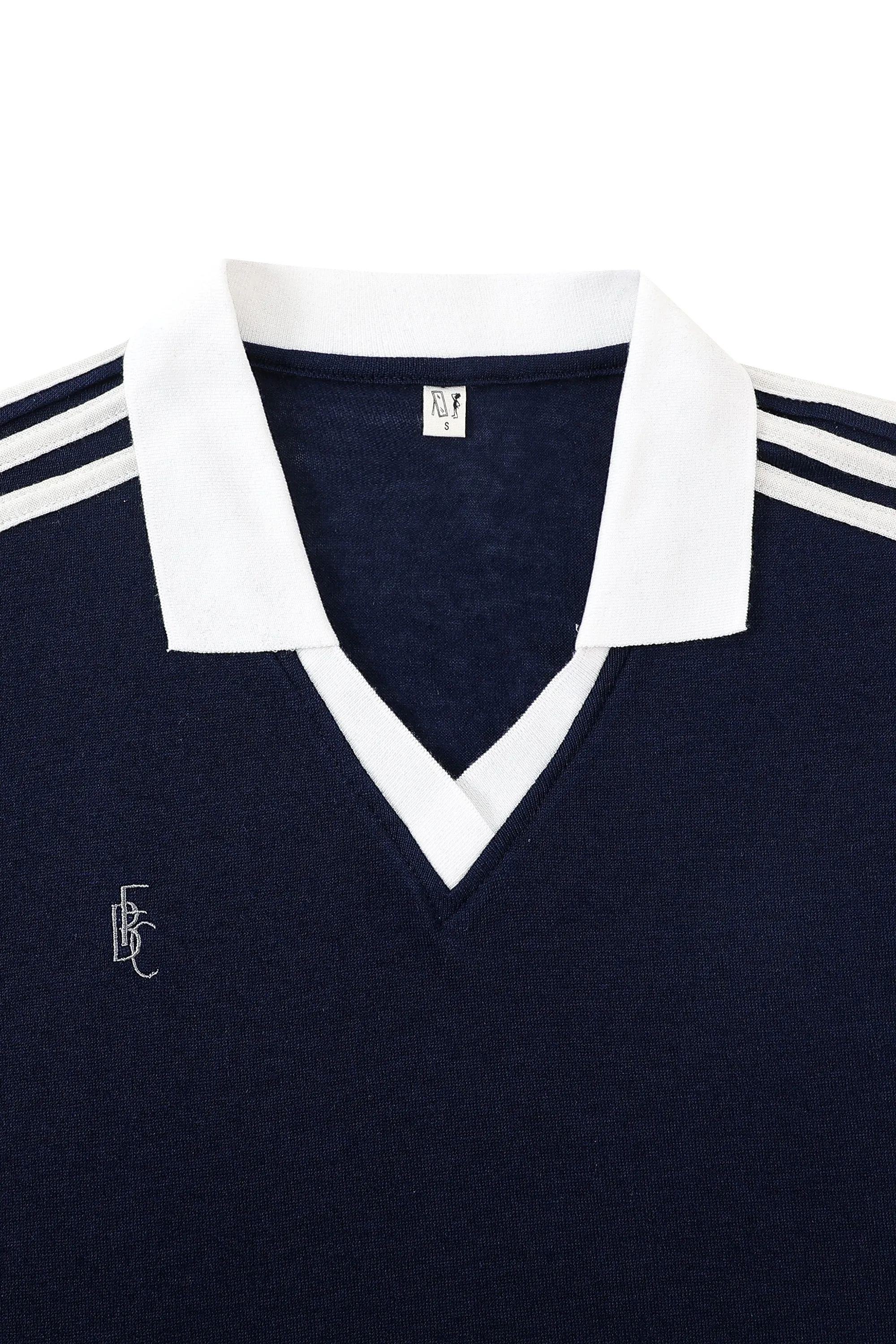 Unisex Wool Blend Varsity Polo Navy sold by Fashion Brand Company product image thumbnail 3