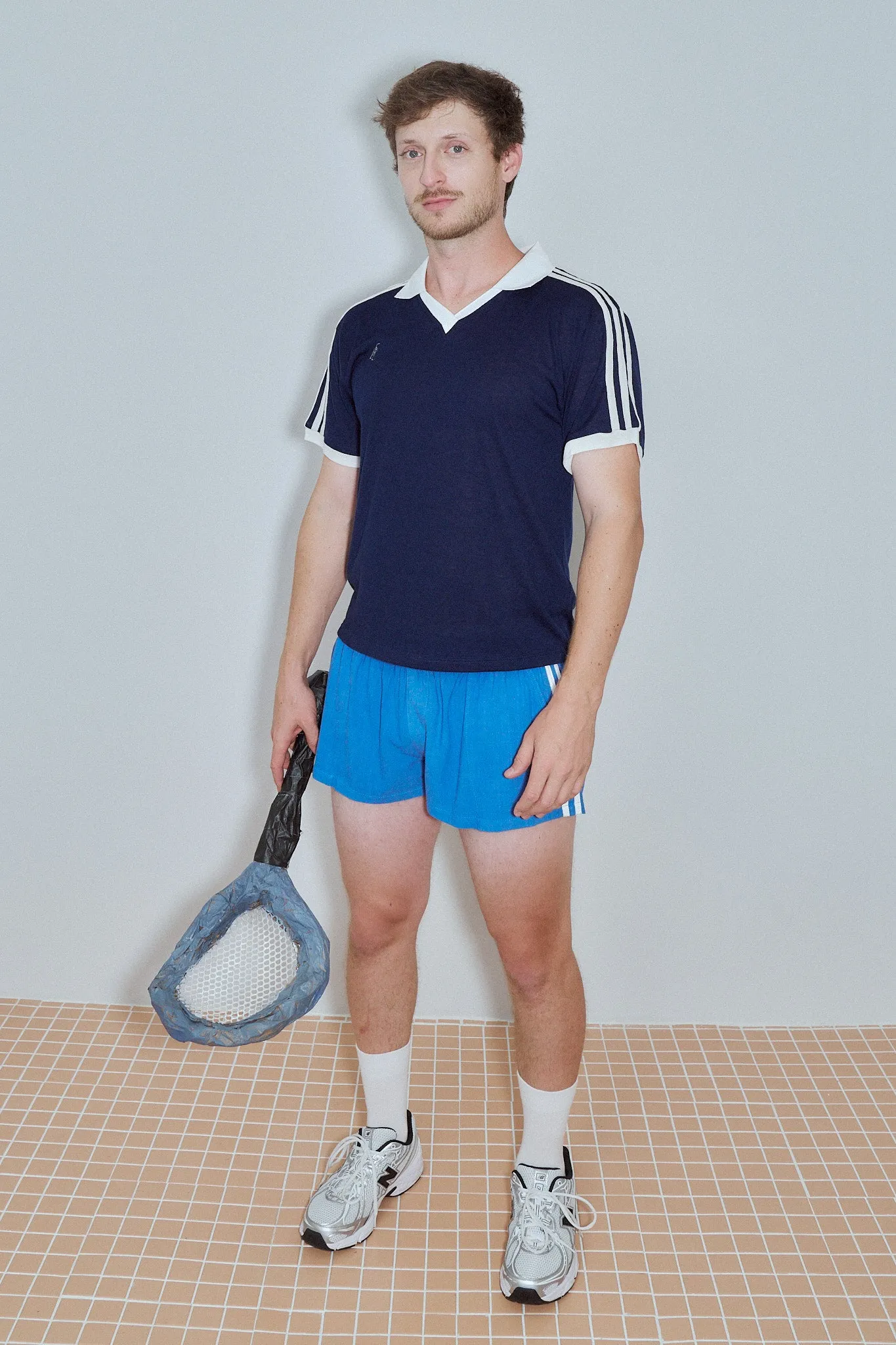 Unisex Wool Blend Varsity Polo Navy sold by Fashion Brand Company product image thumbnail 2