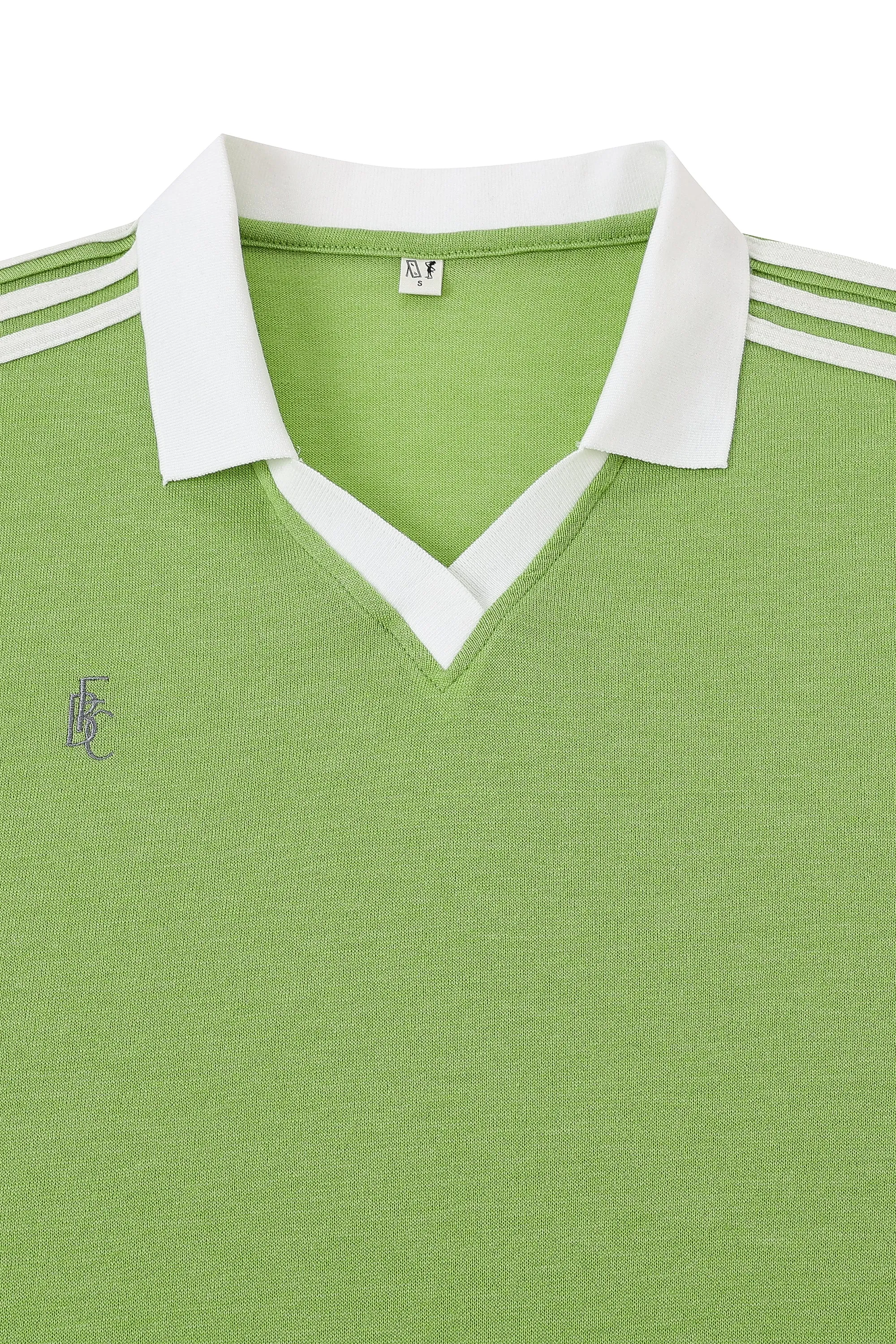 Unisex Wool Blend Varsity Polo Lime Green sold by Fashion Brand Company product image thumbnail 2