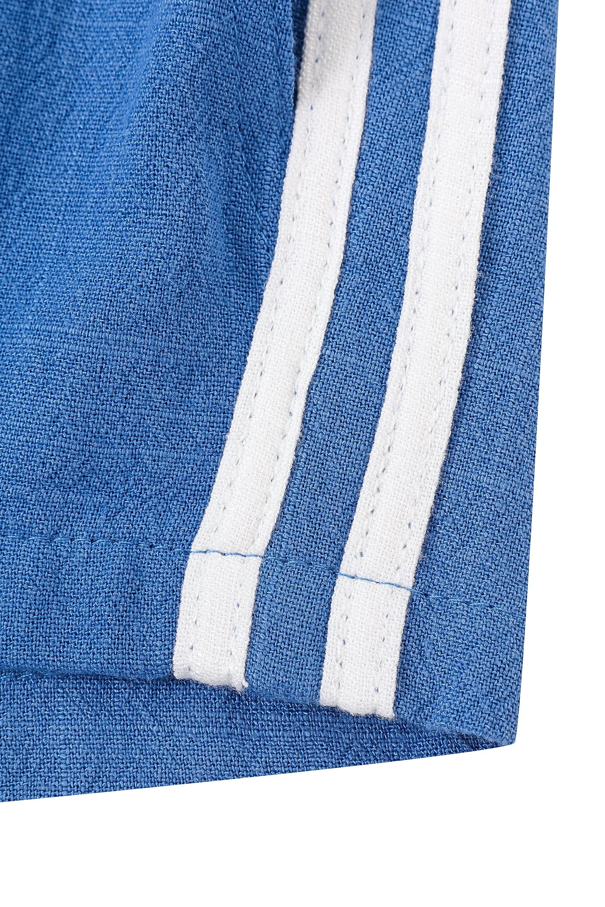Sporty Linen Mid Rise Shorts Blueberry sold by Fashion Brand Company product image thumbnail 2