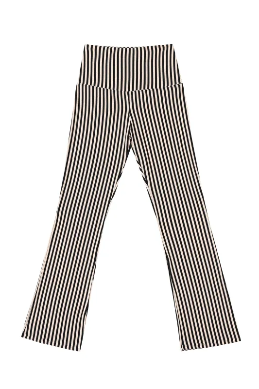 4 left - Striped Tencel Wool Foldover Lounge Pants Cream made by Fashion Brand Company