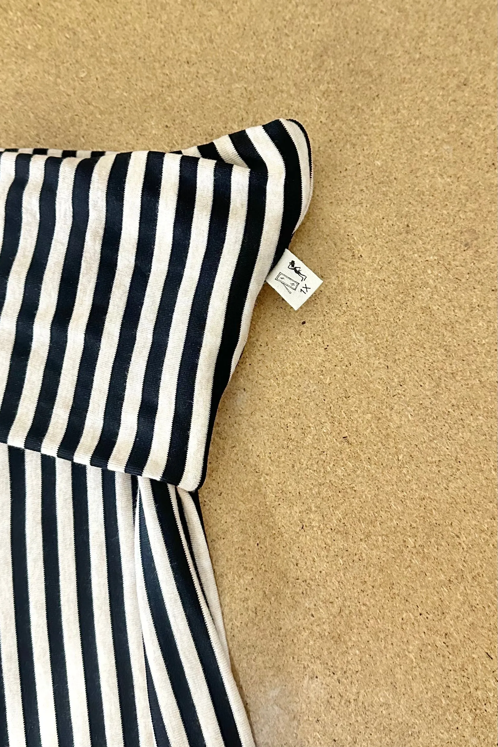 4 left - Striped Tencel Wool Foldover Lounge Pants Cream sold by Fashion Brand Company product image thumbnail 5