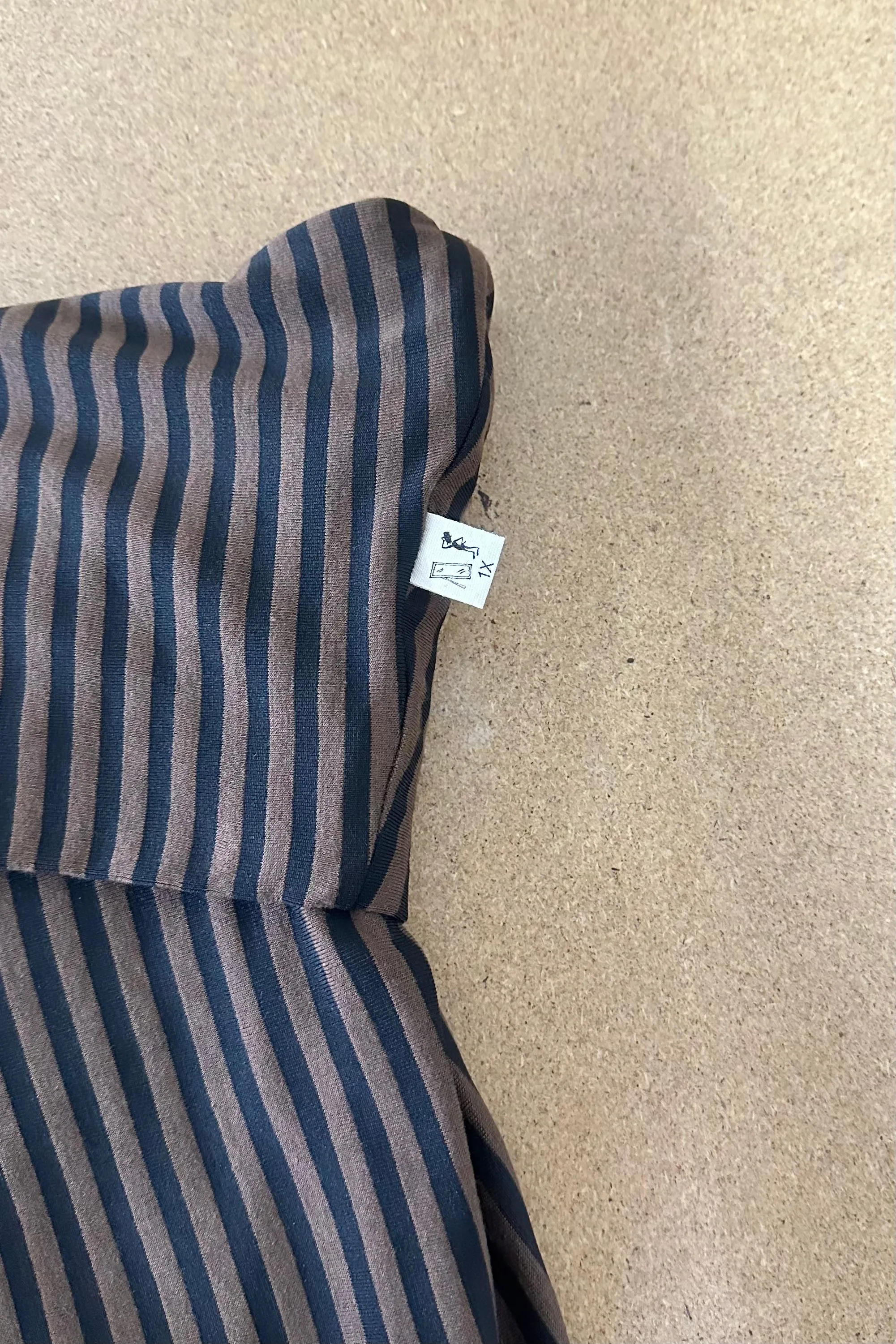 2 left - Striped Tencel Wool Foldover Lounge Pants Brown sold by Fashion Brand Company product image thumbnail 3
