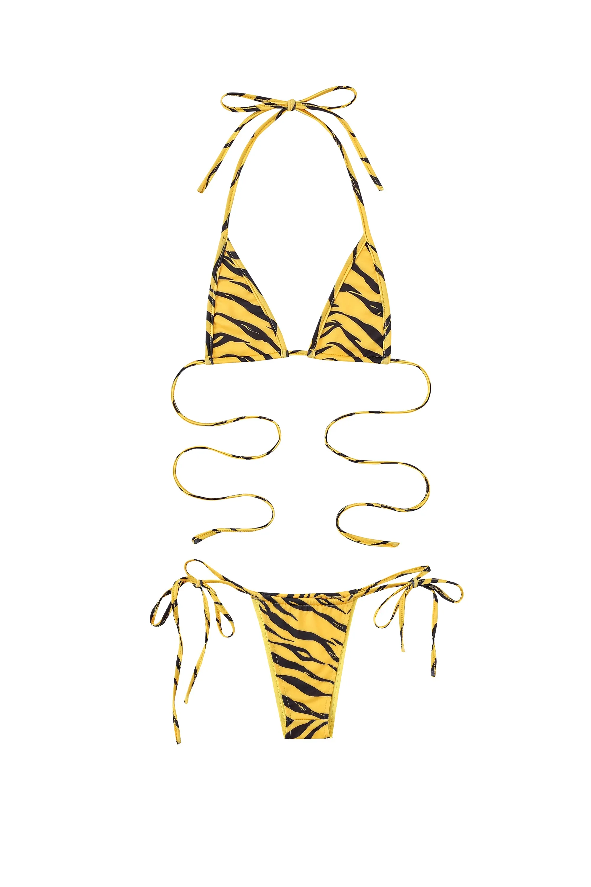 Skimpy Triangle Bikini Top Tiger Stripe sold by Fashion Brand Company product image thumbnail 2