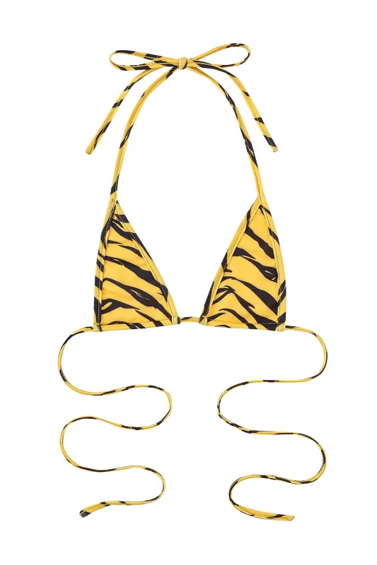 Skimpy Triangle Bikini Top Tiger Stripe made by Fashion Brand Company