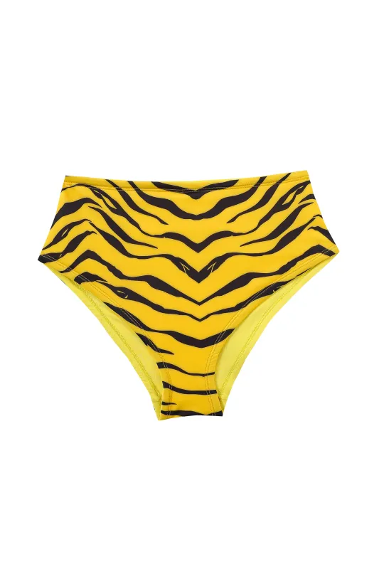 High Waist Bikini Bottom Tiger Stripe made by Fashion Brand Company