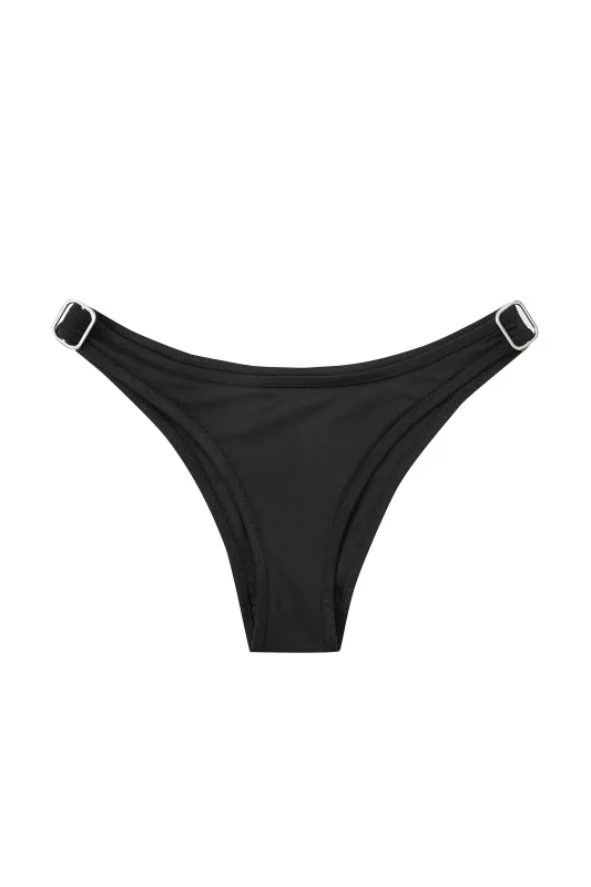 Bra Strap Micro Bikini Bottoms Black made by Fashion Brand Company