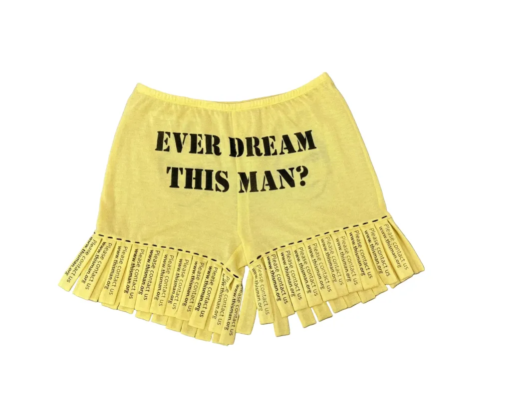 SAMPLE #325 - S Ever Dream This Man? Wool Blend Flyer Shorts - Yellow made by Fashion Brand Company