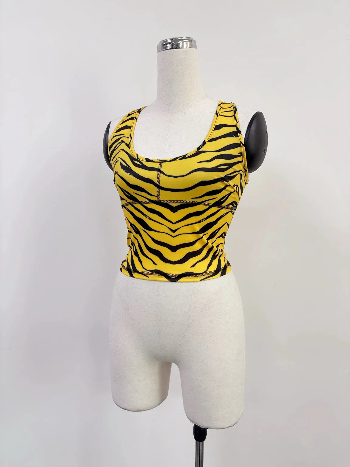 SAMPLE #307 - S Racerback Yoga/Swim Tank Top - Tiger Stripe sold by Fashion Brand Company product image thumbnail 2
