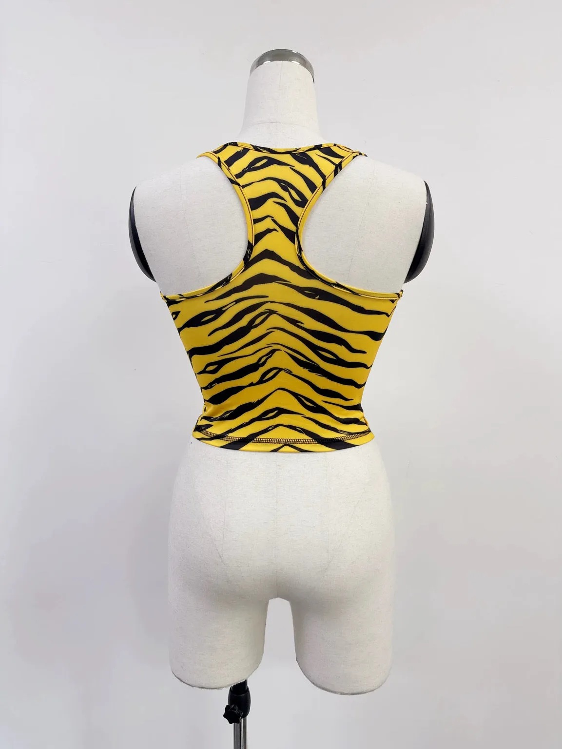 SAMPLE #307 - S Racerback Yoga/Swim Tank Top - Tiger Stripe sold by Fashion Brand Company product image thumbnail 3