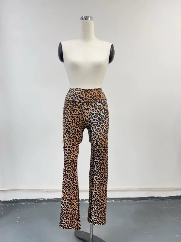 SAMPLE #293 - S Tramp Stamp Yoga Pants - Leopard made by Fashion Brand Company