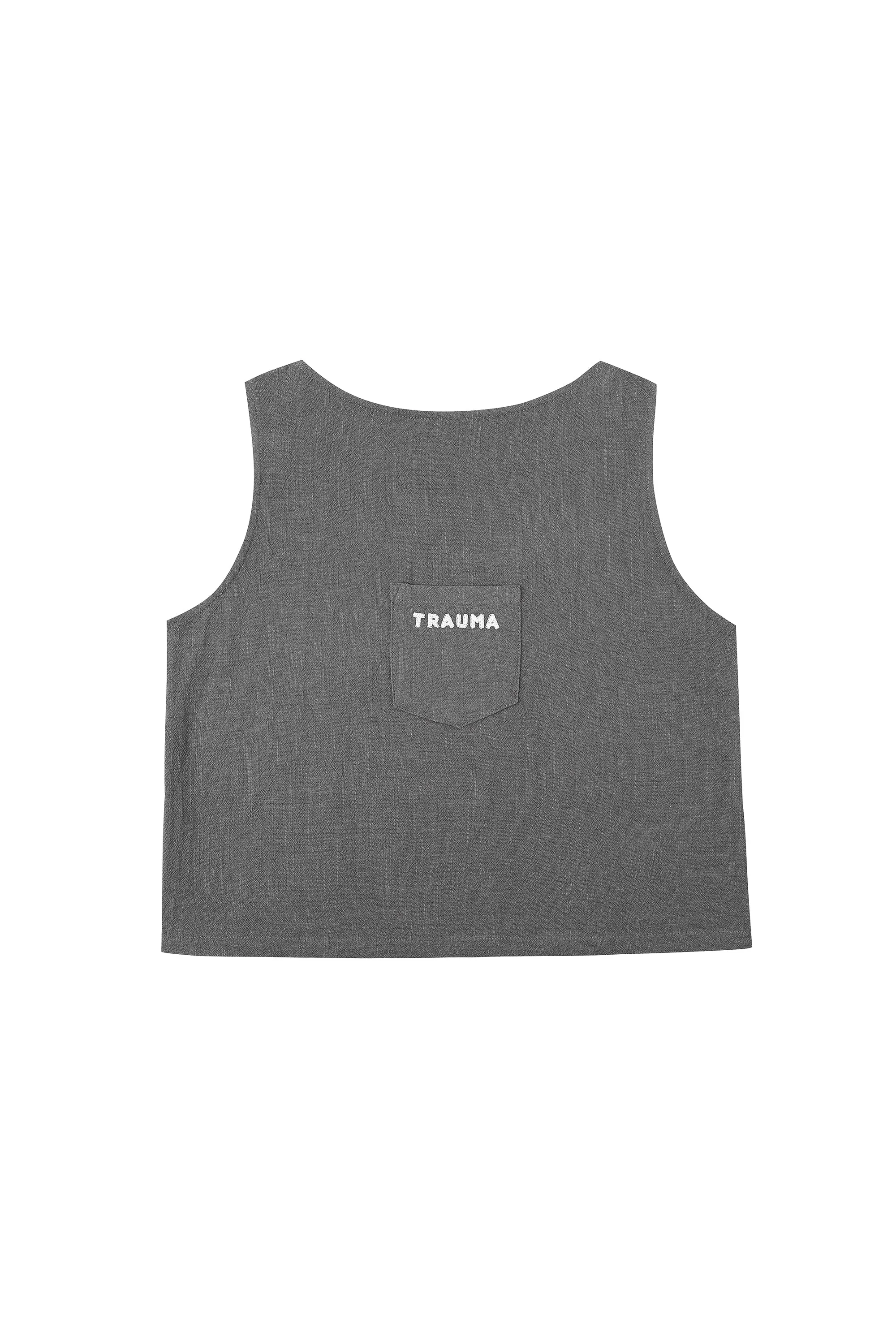 Soft Linen Artist's Toolbox Shift Tank Gray sold by Fashion Brand Company product image thumbnail 3