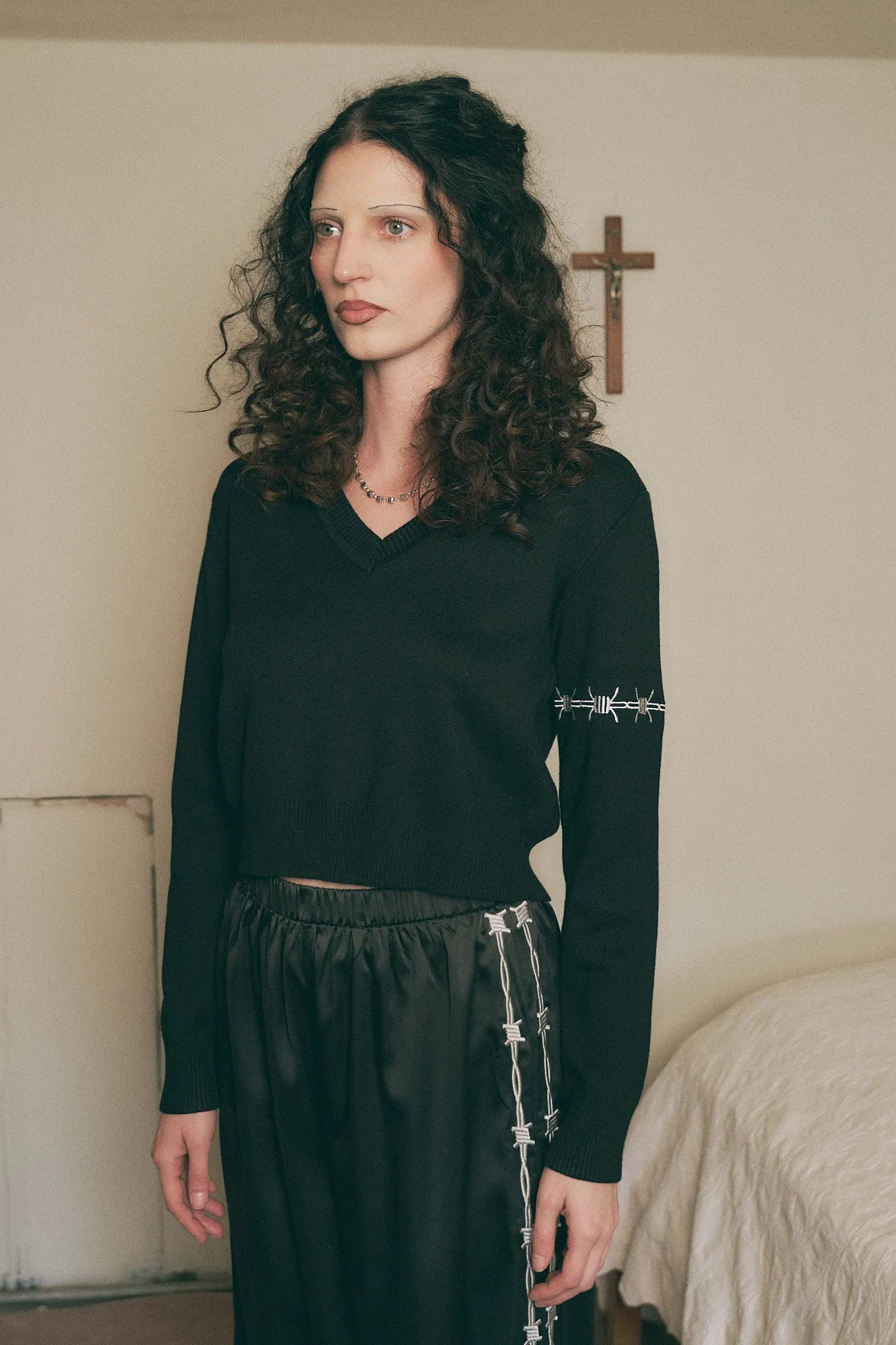 Pammy Sporty Satin Lounge Pants Black sold by Fashion Brand Company product image thumbnail 4