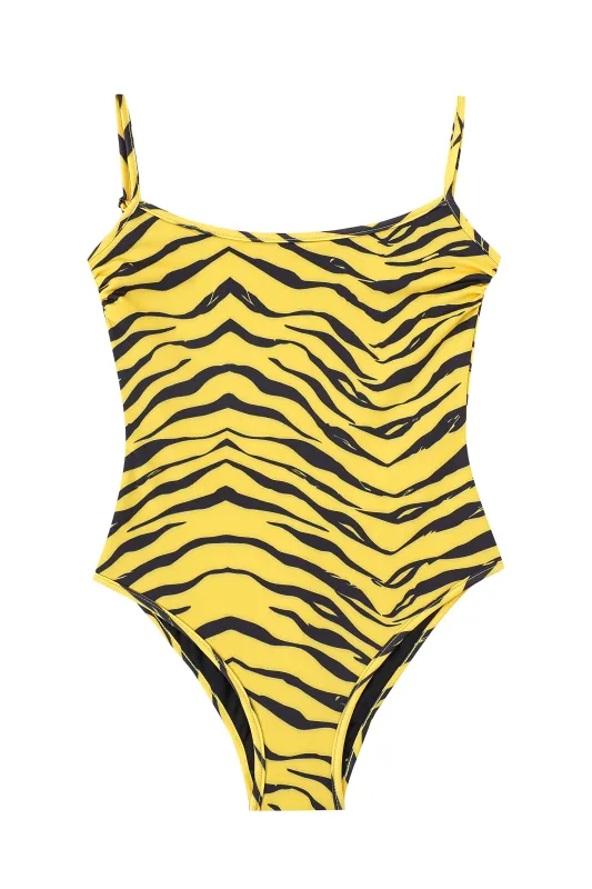 One Piece Swimsuit Tiger Stripe made by Fashion Brand Company