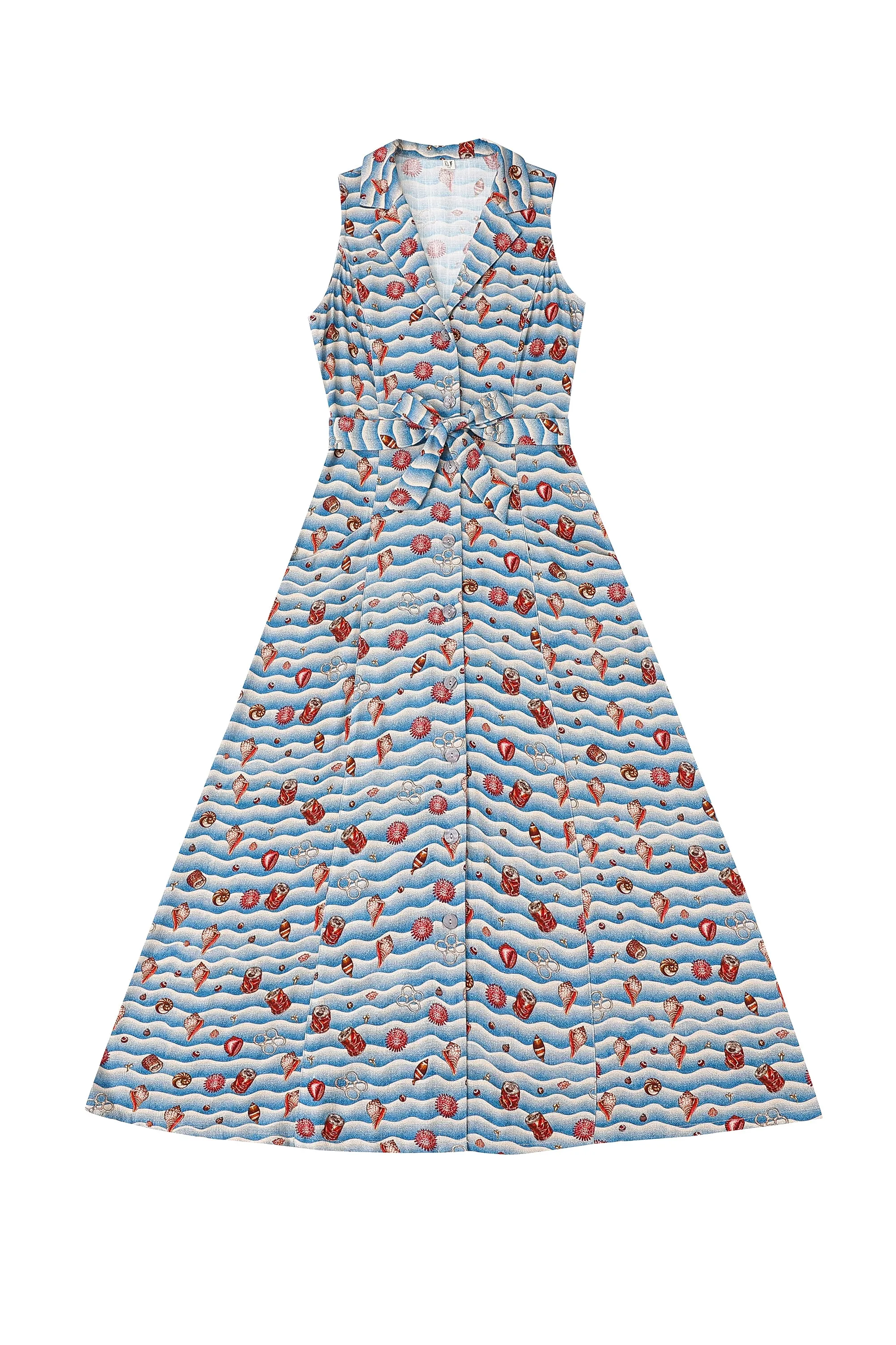 PREORDER: Ms. Honey Soft Linen Maxi Dress Trash Ocean sold by Fashion Brand Company product image thumbnail 2