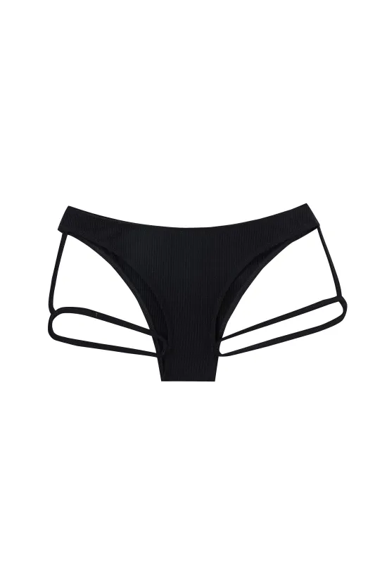 Low Rise Garter Tencel Rib Briefs Black made by Fashion Brand Company