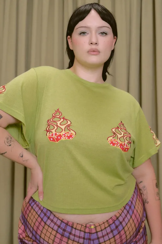 Flamin' Dice Boobs Wool Blend Tommy Tee made by Fashion Brand Company