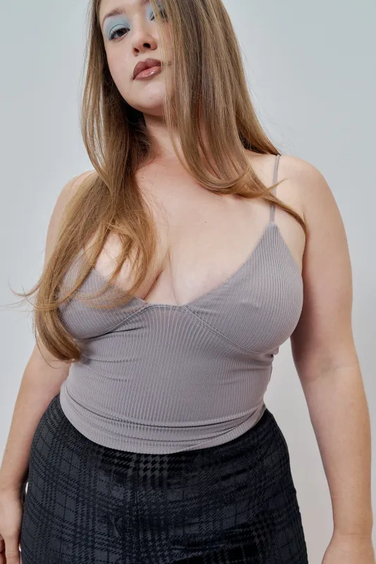 The Date Cami Tencel Rib Gray Rib made by Fashion Brand Company