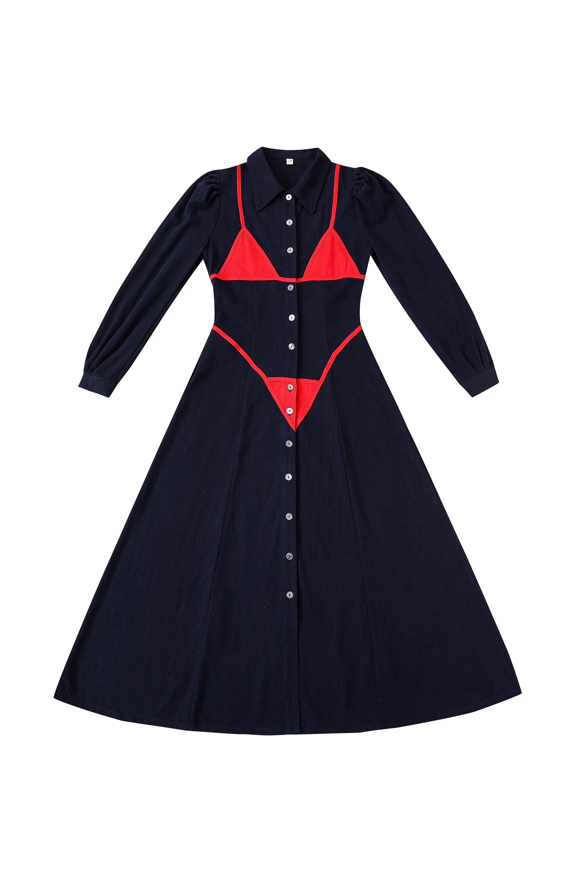 Bikini Bod FLDS Dress Soft Linen Black/Red sold by Fashion Brand Company product image thumbnail 2