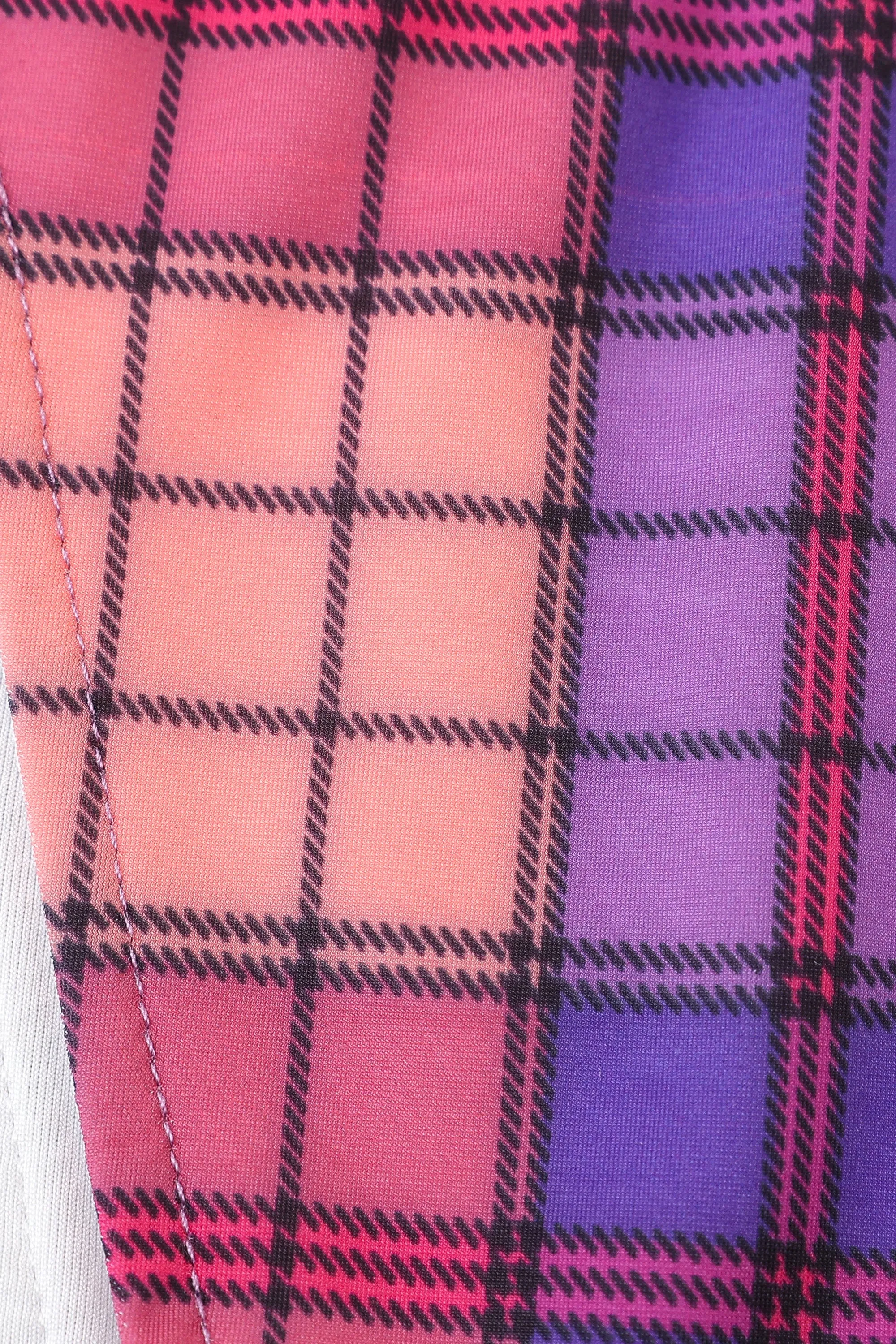 Skimpy String Bikini Bottoms Purple Plaid sold by Fashion Brand Company product image thumbnail 3