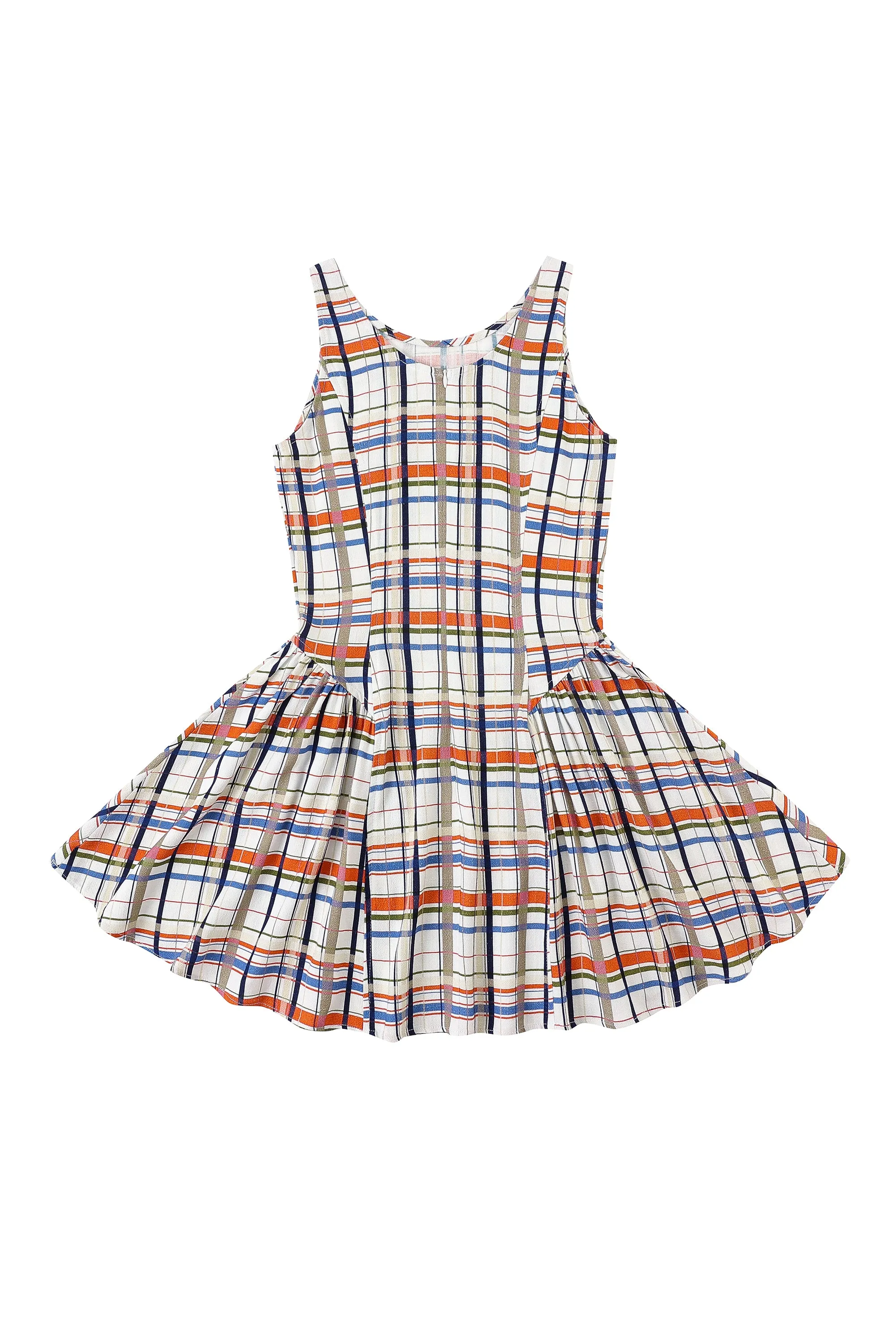 Barefoot Mini Dress Soft Linen Deck Chair Plaid sold by Fashion Brand Company product image thumbnail 4