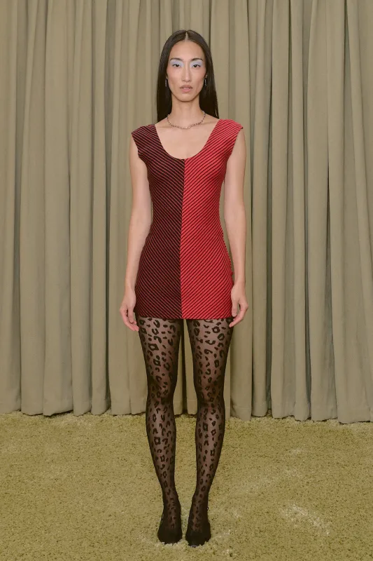Blood Stripe Scoop Mini Dress made by Fashion Brand Company