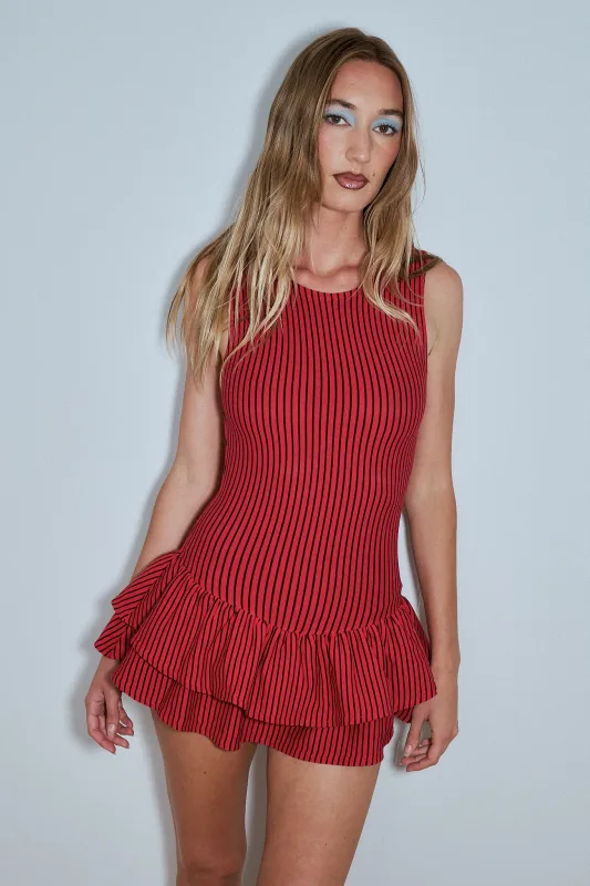 Blood Stripe Mini Romper made by Fashion Brand Company