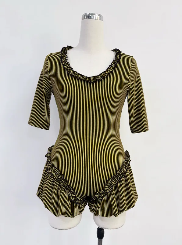 SAMPLE #419 - S Stripe Jester Romper - Sexy Bee made by Fashion Brand Company