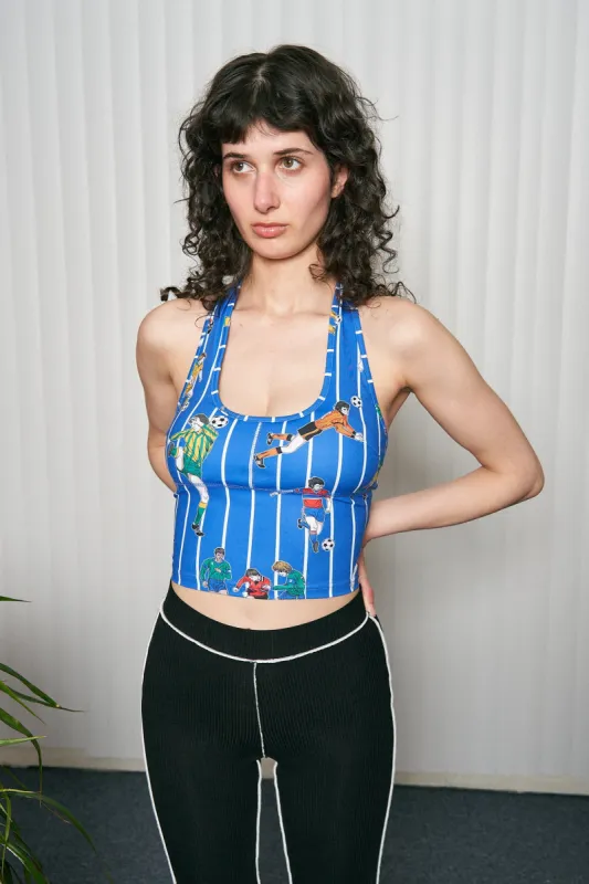 Soccer Stripe Bra Yoga Halter Top sold by Fashion Brand Company