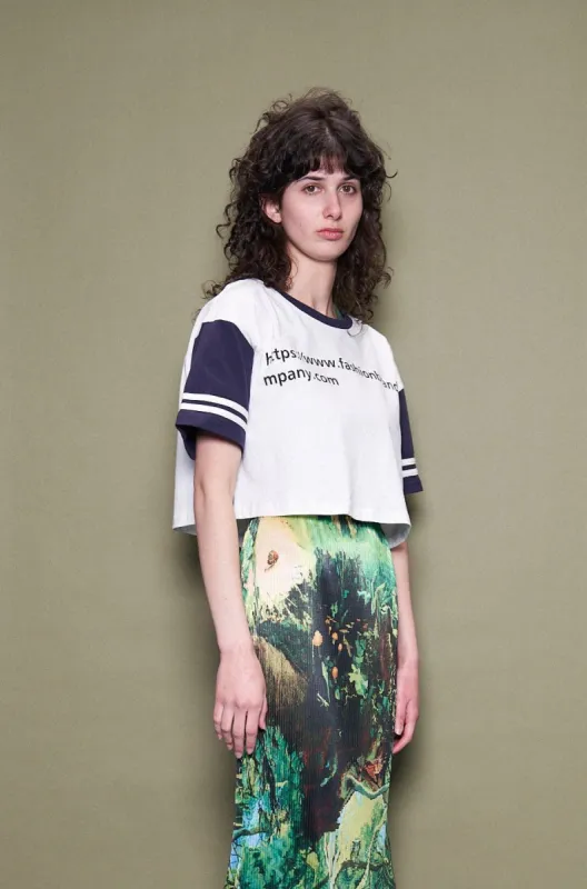 FBC URL Crop Football T-Shirt made by Fashion Brand Company