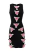 11 Hole Punch Rose Tencel Rib Mini Dress sold by Fashion Brand Company
