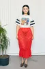 Red Rose Lace Rosette Skirt sold by Fashion Brand Company