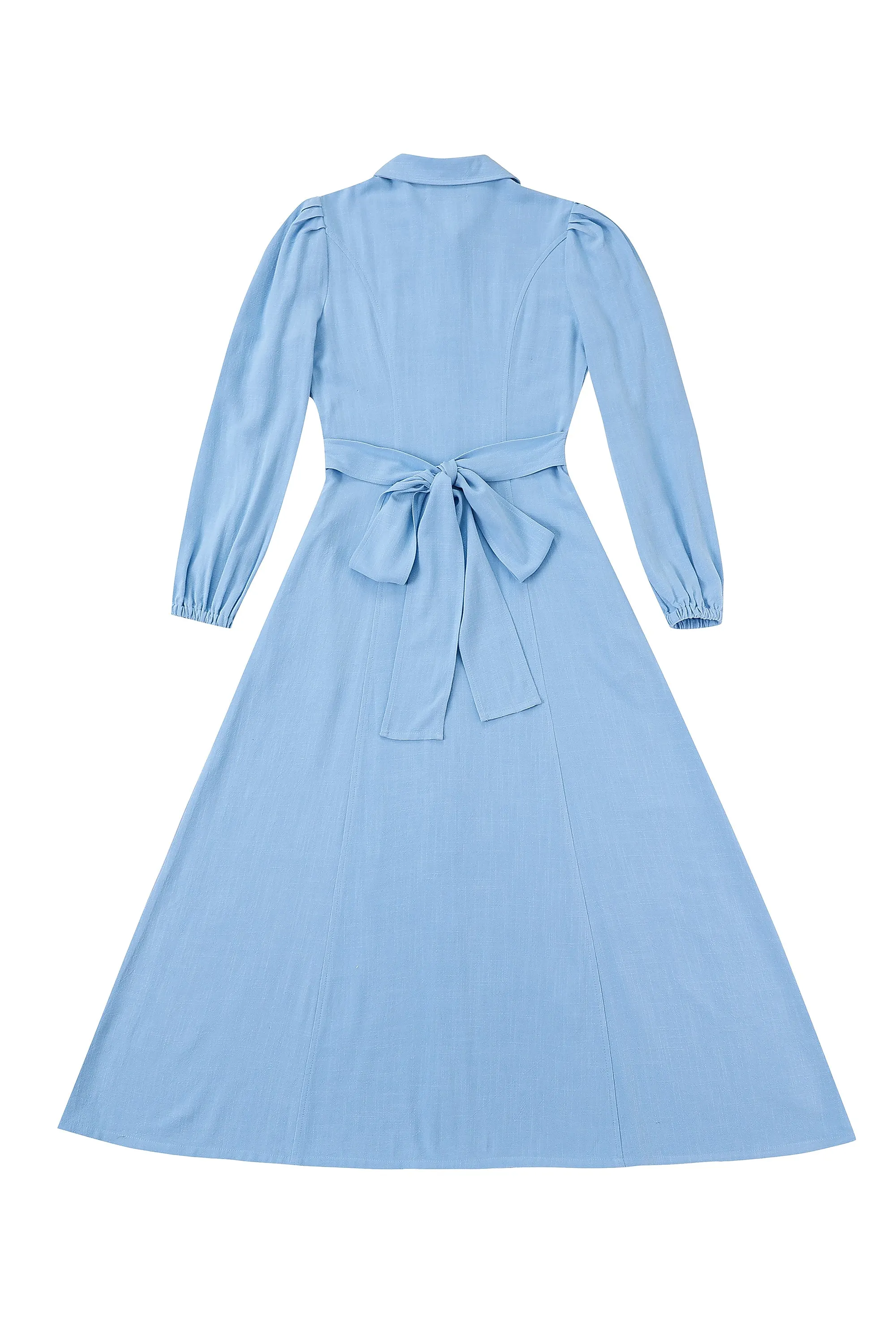 Blue Soft Linen Sex Cult Dress sold by Fashion Brand Company product image thumbnail 5