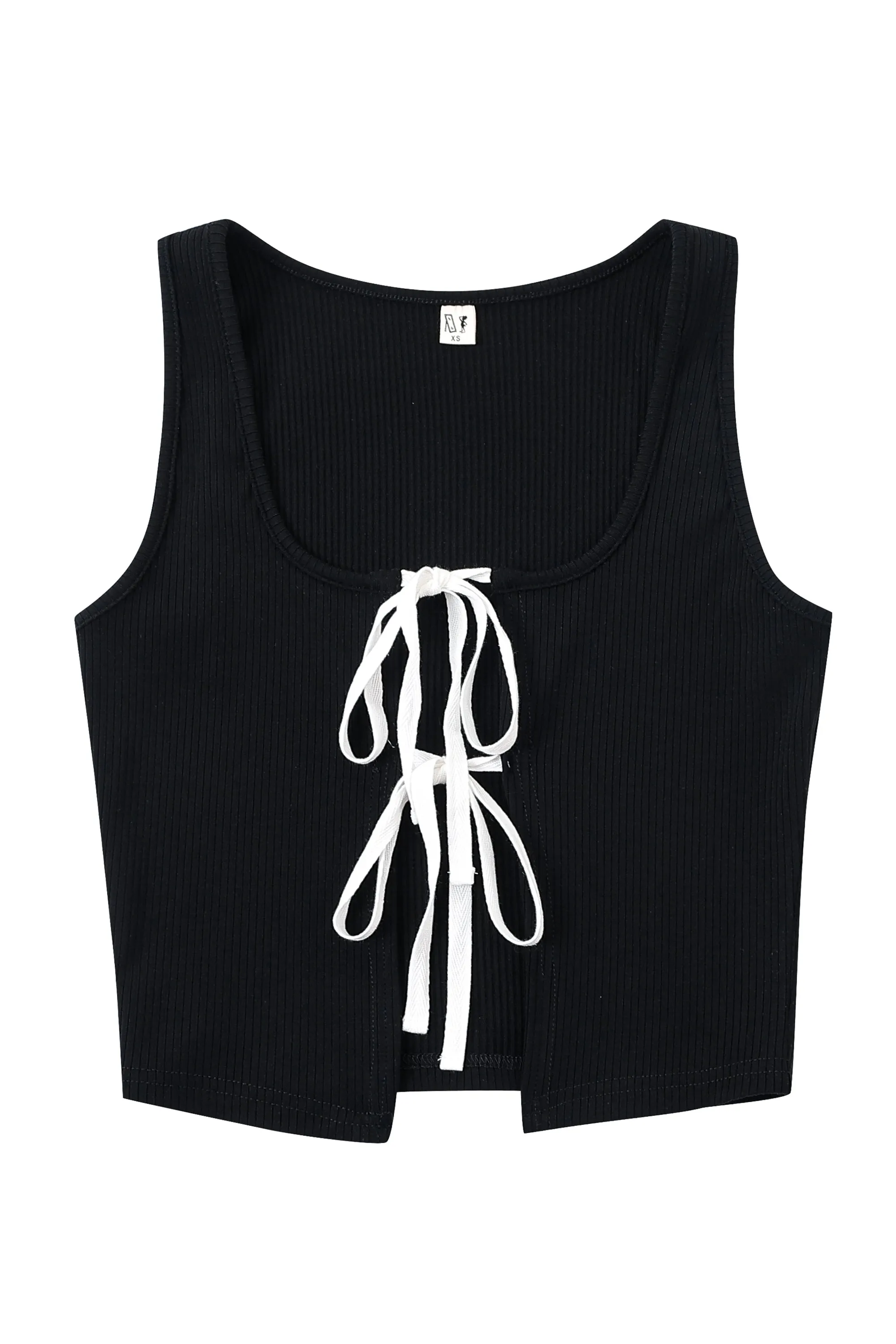 Black Tencel Tie Top sold by Fashion Brand Company product image thumbnail 2